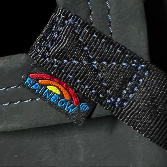 🌈NEW w.tag Rainbow Single Layer Premier Leather Sandal w Blue 1" Midsole  XXXL - Picture 7 of 11